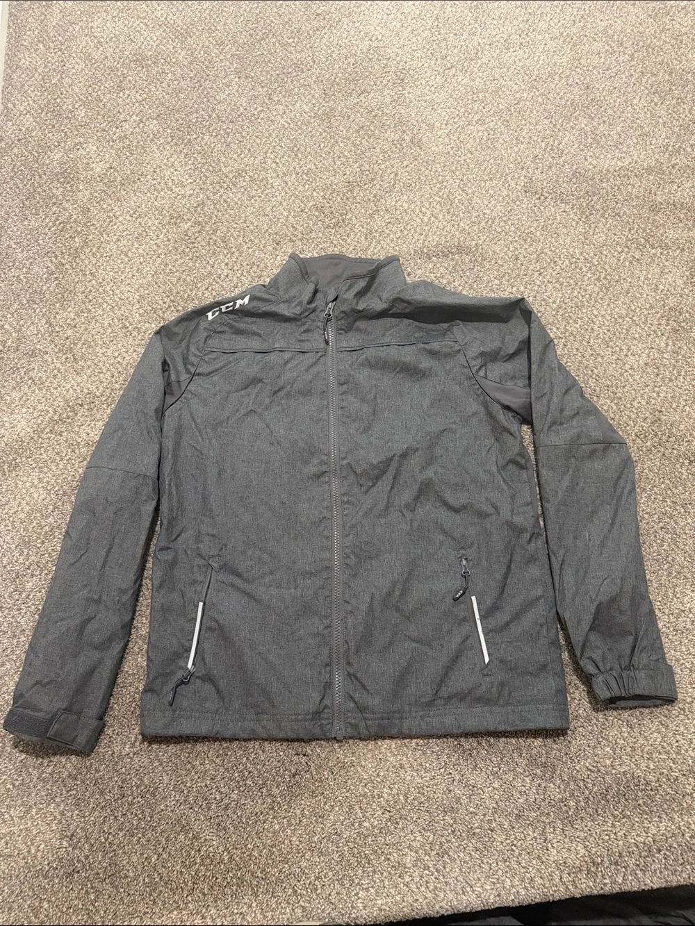 CCM Youth Dark Gray Performance Track Jacket and Pants